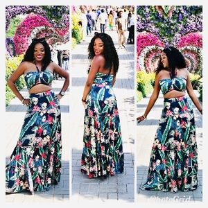 Beautiful Floral skirt set for spring or summer